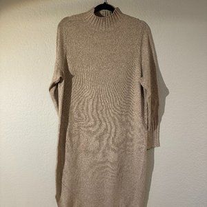 M Lounge Brown Sweater Maxi Dress - XS